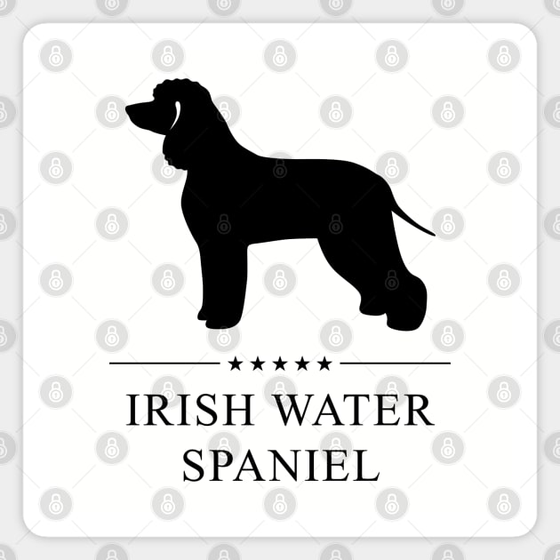 Irish Water Spaniel Black Silhouette Magnet by millersye